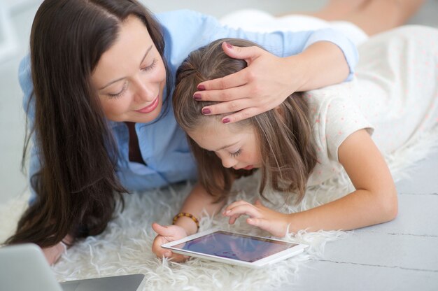 Mother with daughter