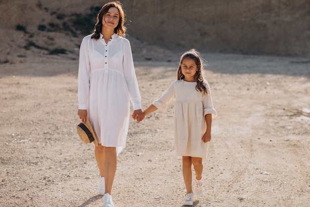 Mother with her daughter together having fun