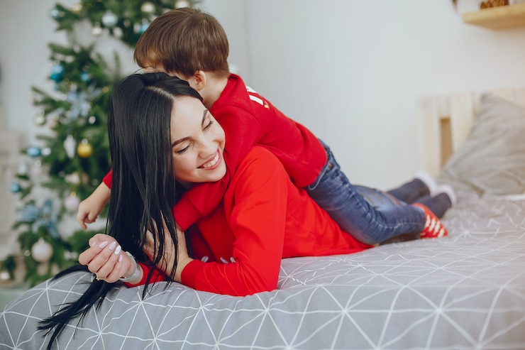 Free Photo mother with son