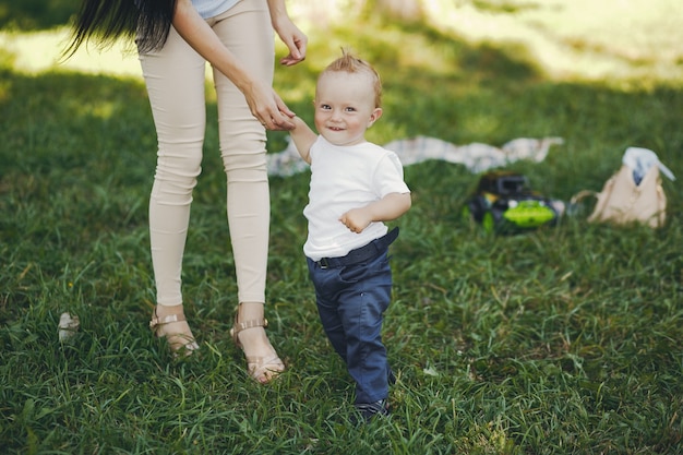 mother with son