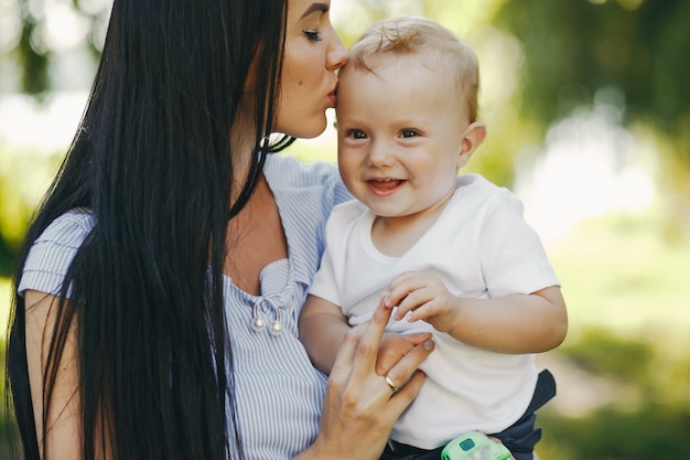 mother with son