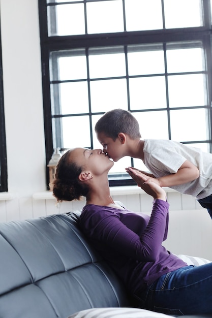 Mother with son