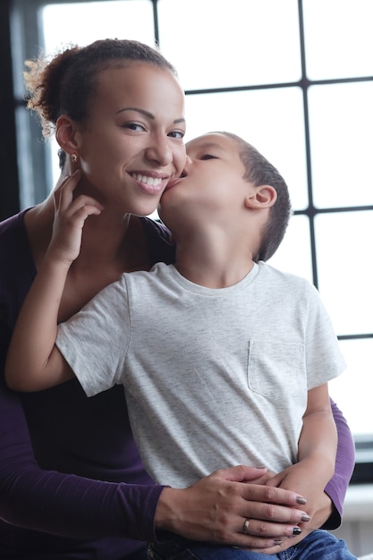 Mother with son