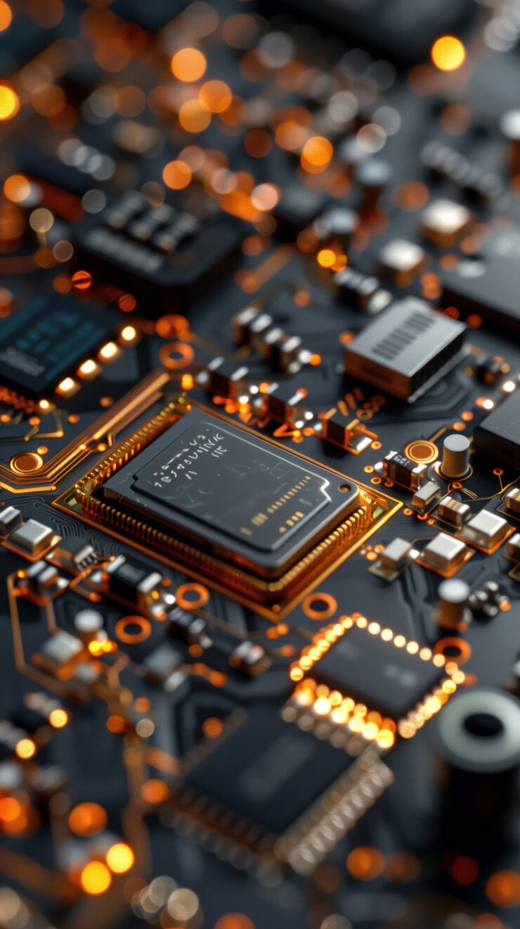 Free Photo motherboard circuit background