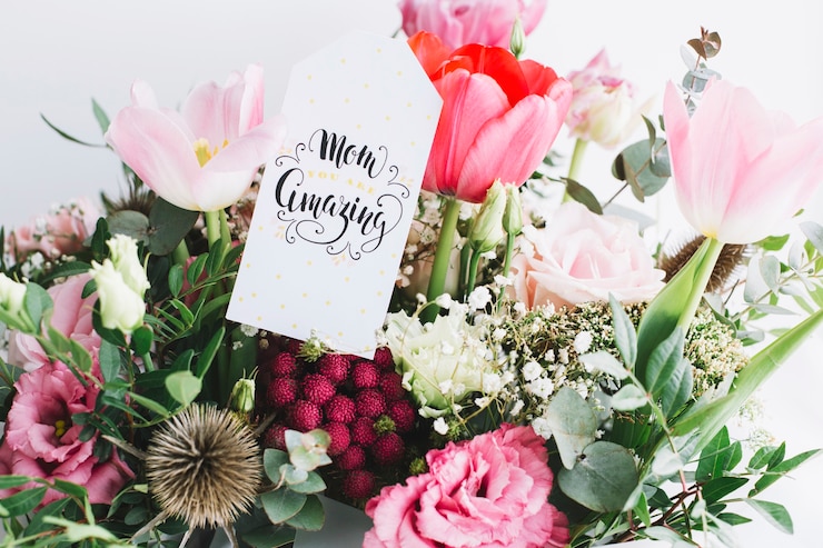Free Photo mothers day background with flower composition