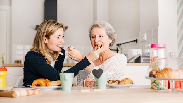 Mothers day concept with breakfast