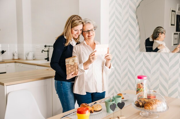 Mothers day concept with breakfast