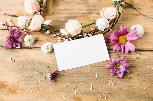 Mothers day concept on wooden background