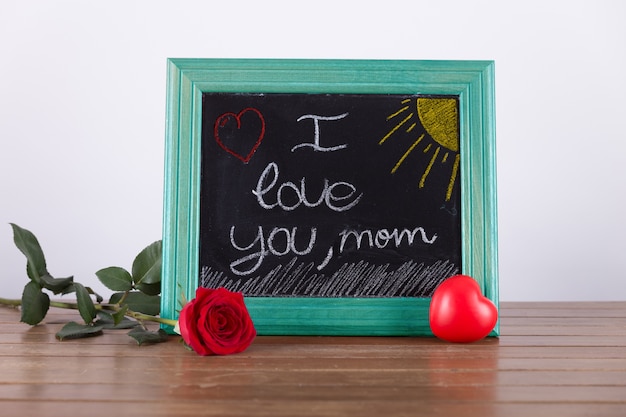 Mothers day presentation with chalkboard