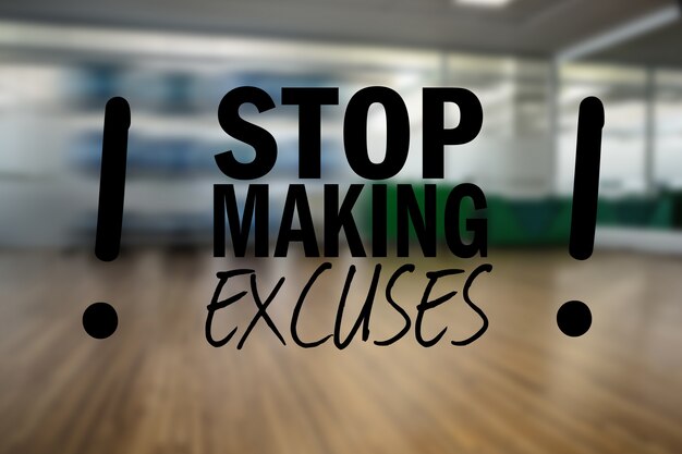 Motivational phrase with blurred background