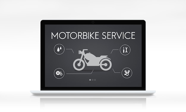 Free photo motor service maintenance motorbike concept