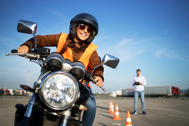 Motorcycle driving school