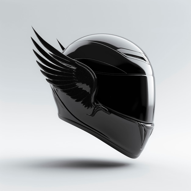 Free photo motorcycle helmet in studio