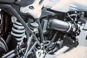 Free photo motorcycle luxury items close-up: motorcycle parts