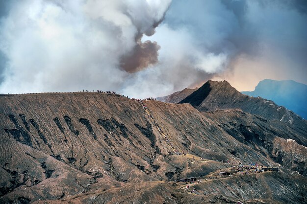 Bromo Tengger Semeru National Park, East Java, Indonesia의 Mount Bromo 화산