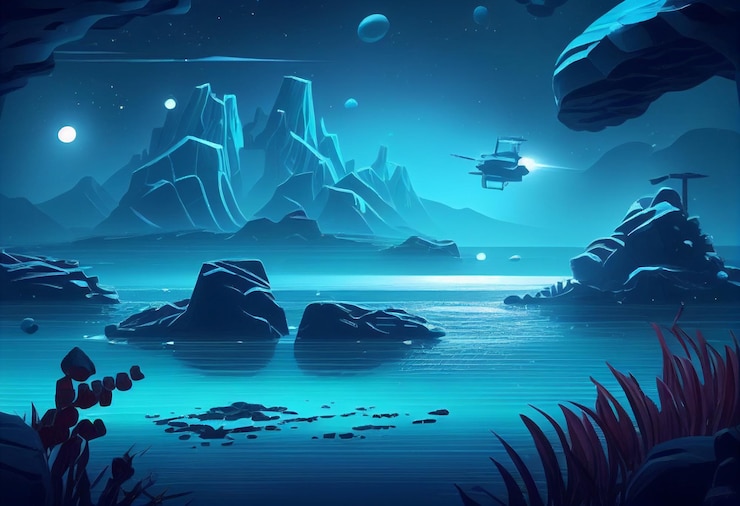 Free Photo mountain forest jungle trees cartoon background generative ai