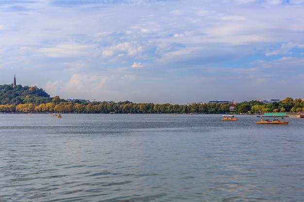 mountain and lake