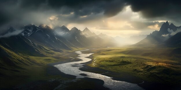 昼間の山の風景