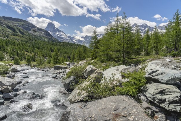 Mountain landscape in Zermatt, Switzerland