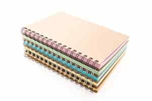 Free photo mountain of notebooks