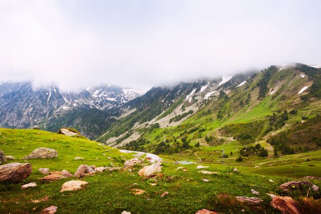 mountain pass in Pyrenees. Port de la Bonaigua