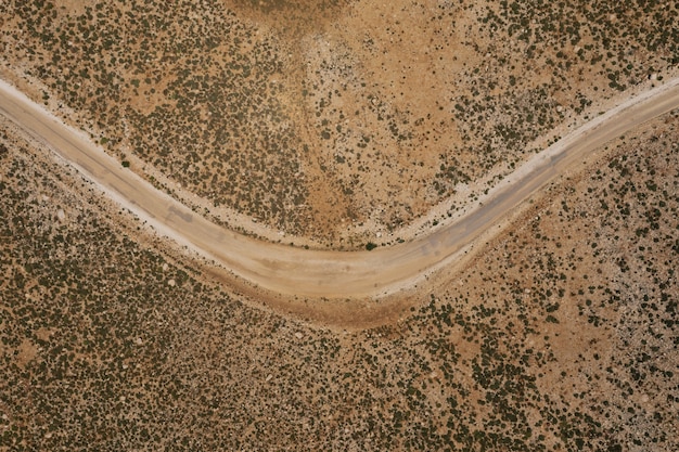 Mountain path road on panoramic landscape