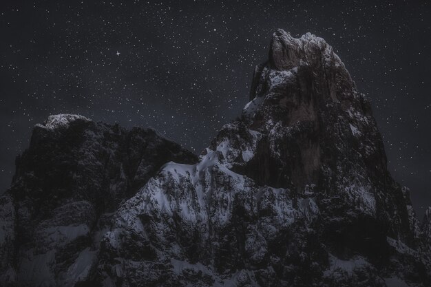 夜間の山頂