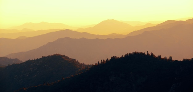 Mountain ridge abstract background from Sequoia National Park