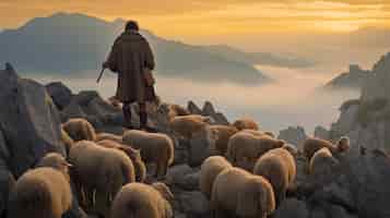 Бесплатное фото Горный пастушеский опыт