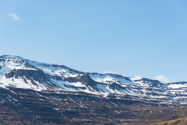 Free photo mountain and sky seydisfjordur iceland may 20 2023