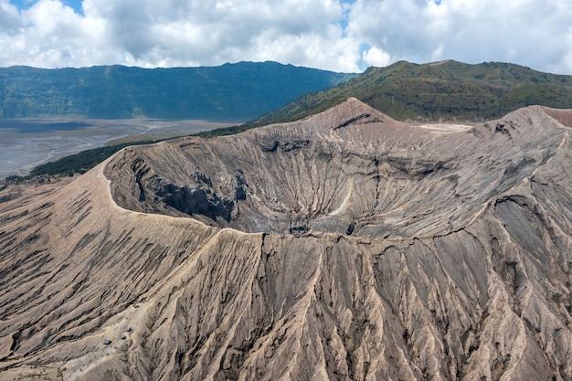 Mountainous landscape with a cloudy sky