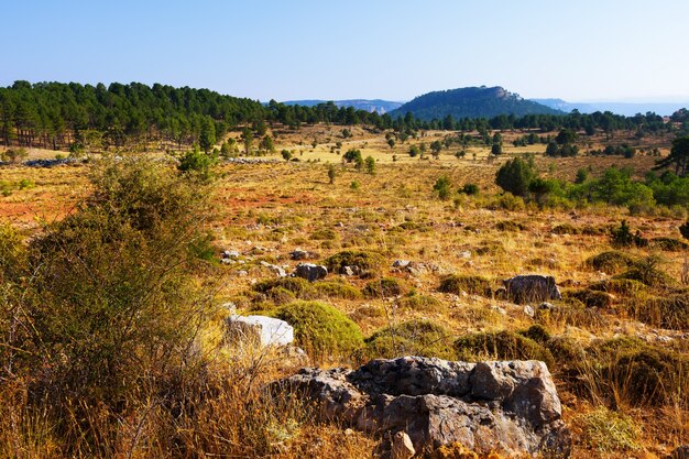 Mountainous terrain in the province of Cuenca