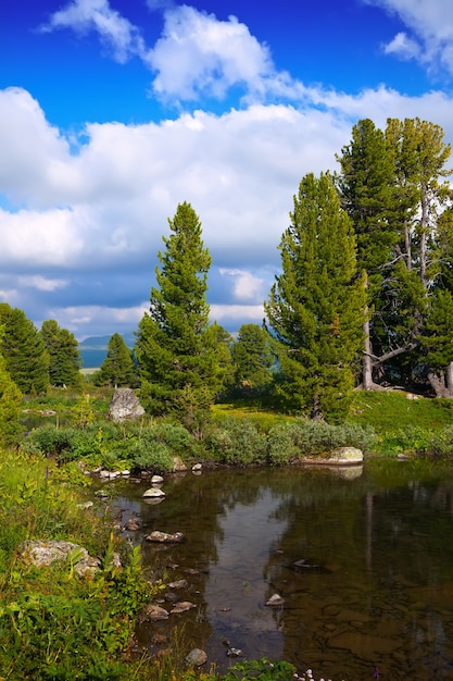 mountains lake