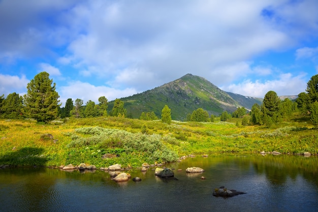 mountains lake