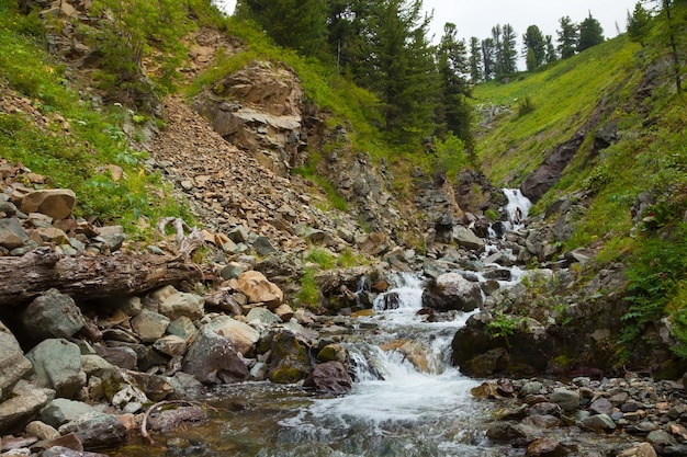 Free photo mountains stream