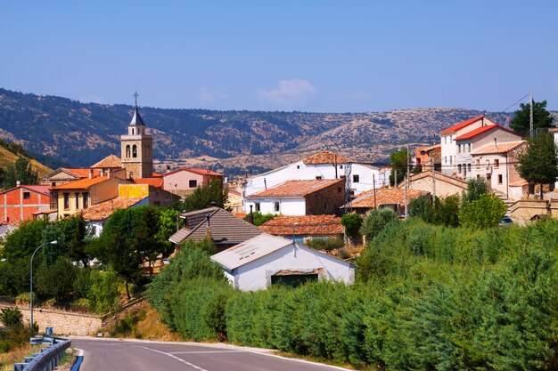 mountains village in summer day.  Frias de Albarracin