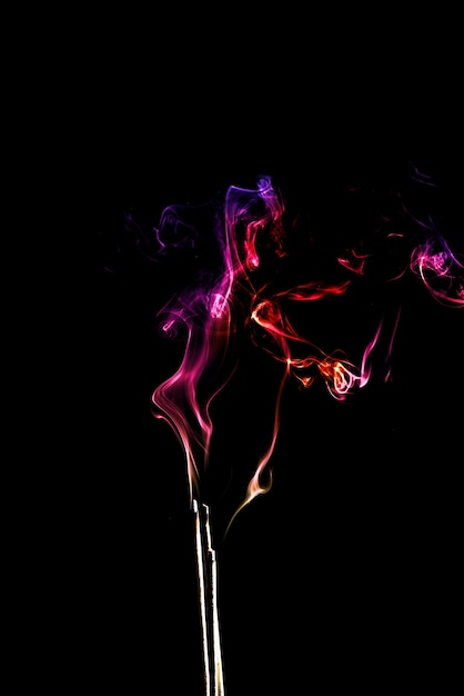 Movement of colorful smoke