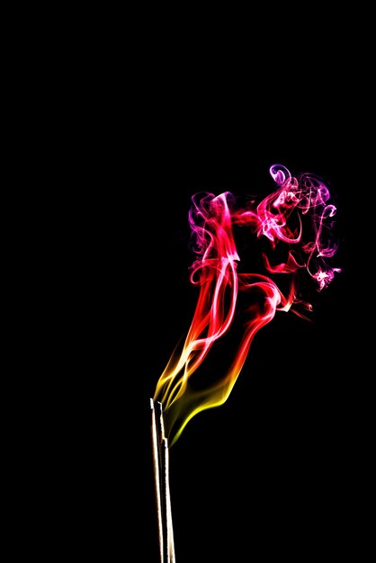 Movement of colorful smoke