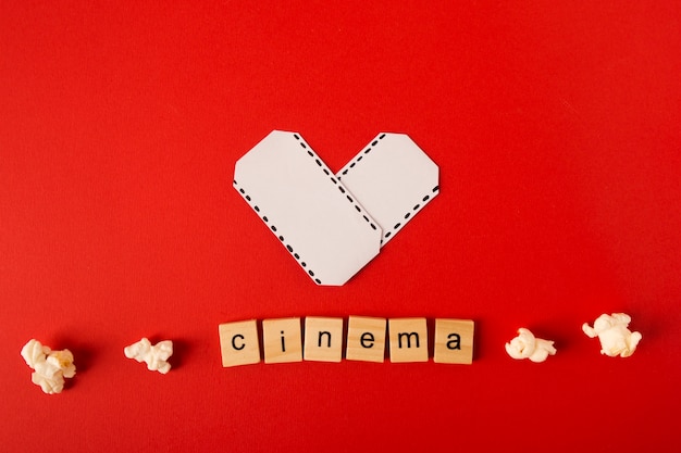 Free photo movie arrangement with cinema lettering