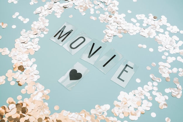 Free photo movie sign with confetti