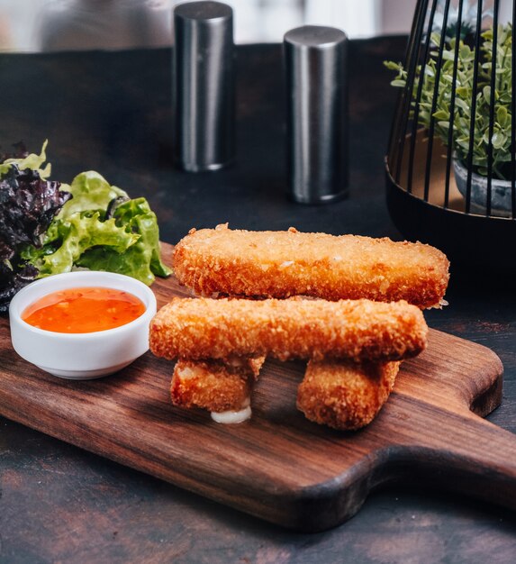 Mozarella sticks on the table