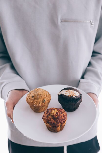 Free photo muffins on plate