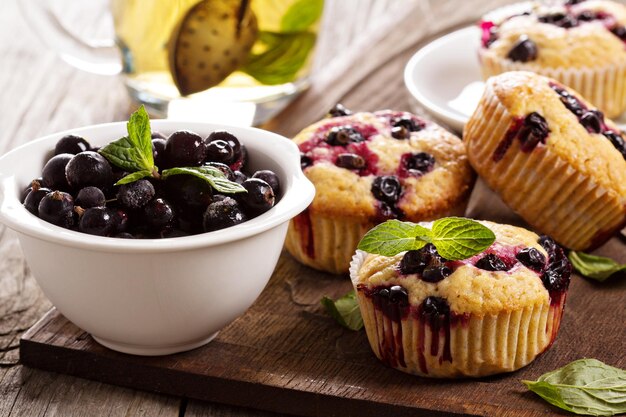 Muffins with black currant