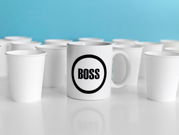 Mug with boss text