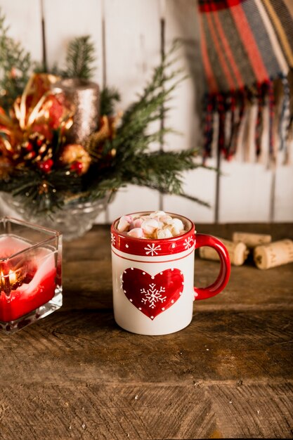 Mug with marshmallows