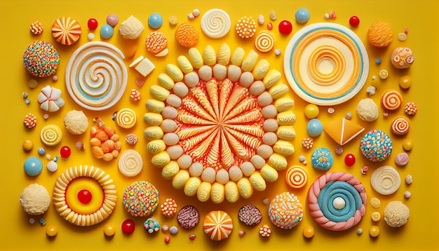 Разноцветное печенье в форме животных, забавный и милый генеративный ИИ
