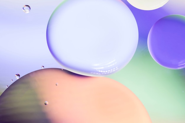 Free photo multicolored bright soft bubbles and glowing drops