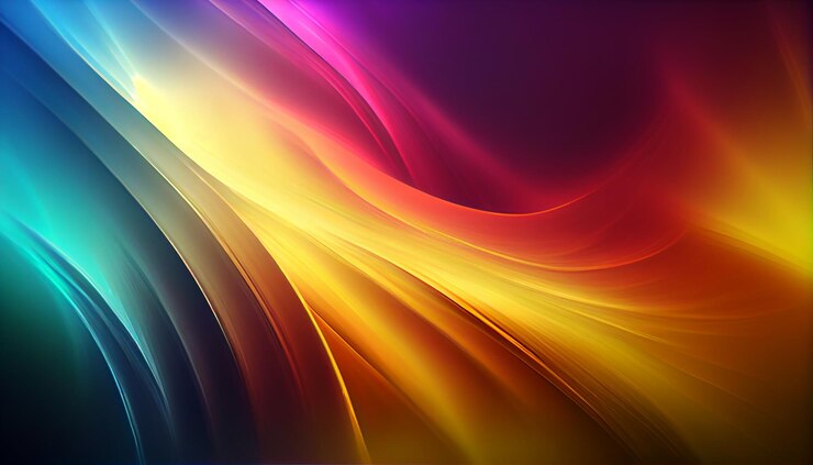 Free Photo multicolored futuristic wave pattern in digitally generated image generated by ai