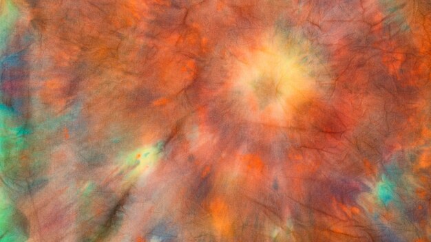 Multicolored gradient tie-dye fabric surface