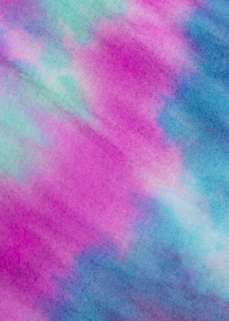 Multicolored gradient tie-dye fabric texture